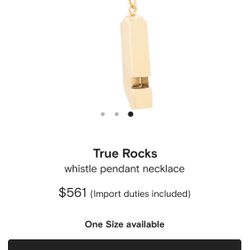 Whistle Pendant Gold Necklace 