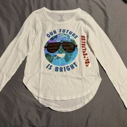 Brand New Girls Ling Sleeve Shirt Size 7/8