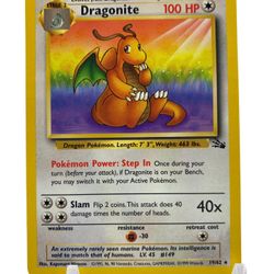 1999 Pokémon Fossil Dragonite