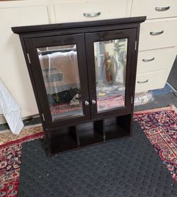 Bathroom mirror storage shelf cabinet $40