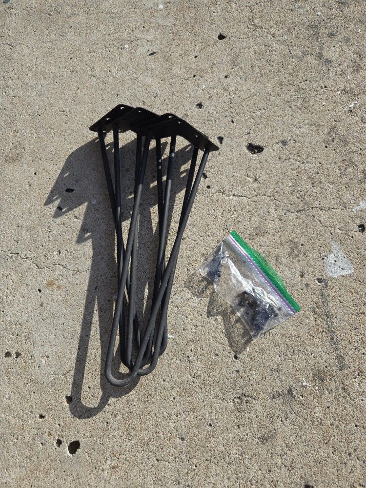 Black 16" Hairpin Legs For Coffee Table
