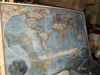 National Geographic World Map Poster Board