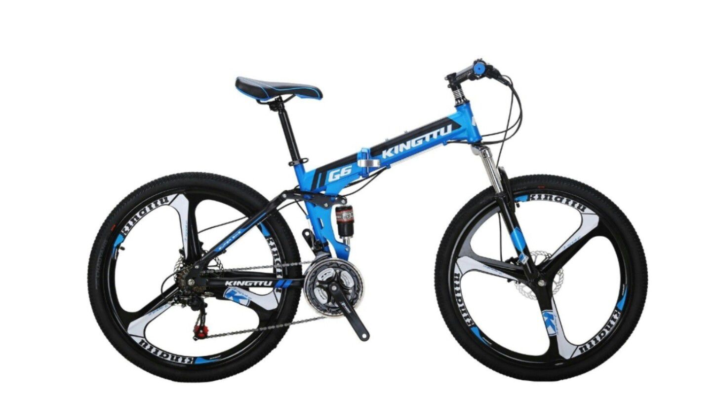 Free G6 Folding Bike Mountain Bike 26 inch Blue