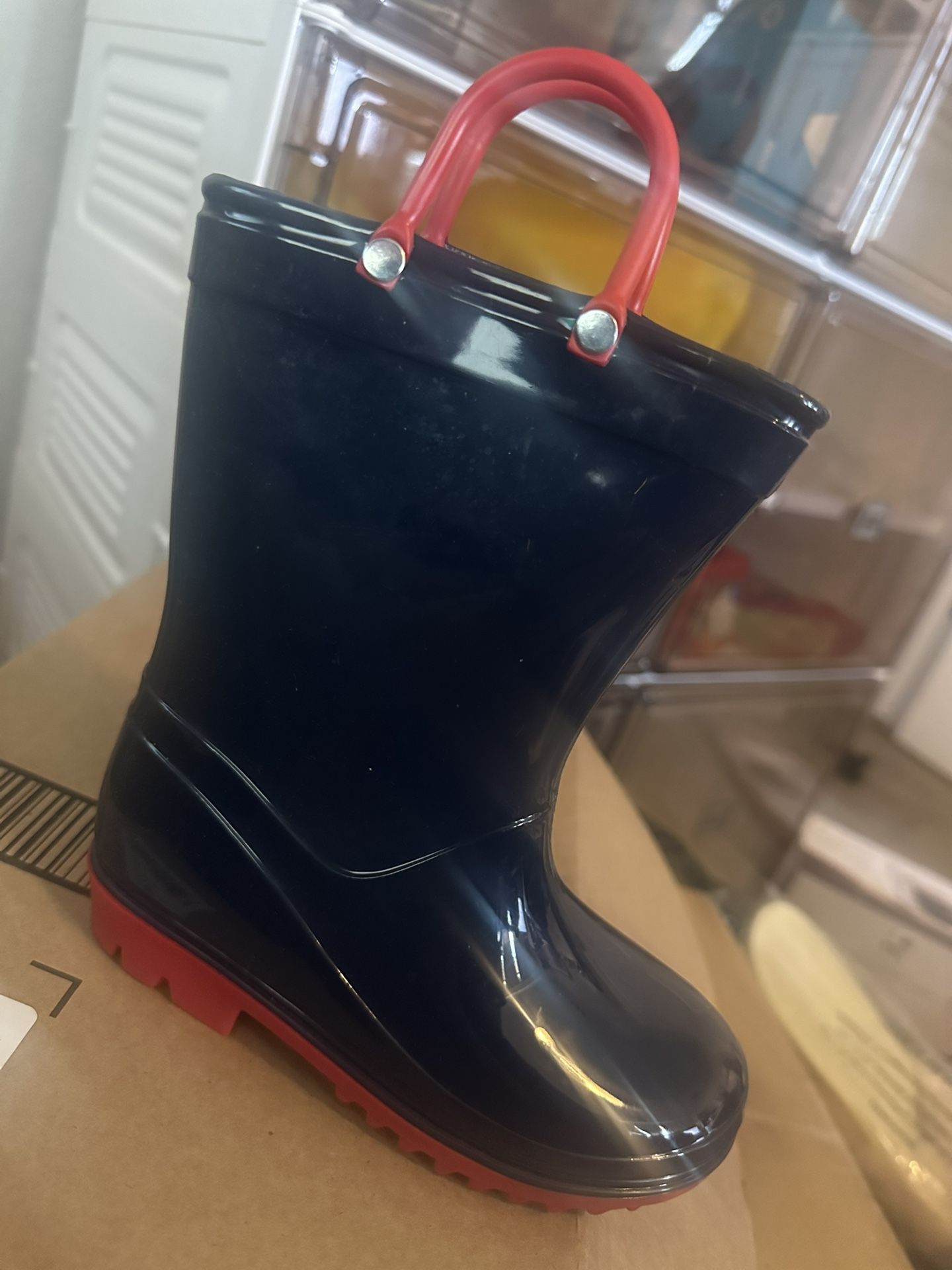 KomForme Girls Boys Rain Boots Waterproof with Easy on Handles for Toddler/Little Kid/Big Kid