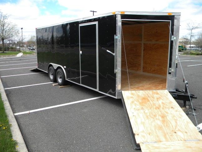 ENCLOSED VNOSE TRAILERS NEW 20 24 28 32 IN STOCK FREE DELIVERY STORAGE CAR TRUCK