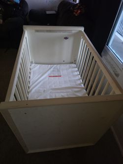 White Wood Baby Crib