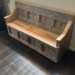 Boho Reclaimed Wooden Bench