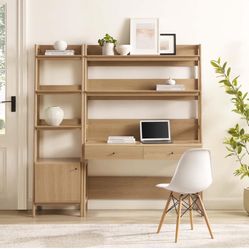 Like *NEW* Perfect Condition MCM Style Desk/shelving Unit/ Storage