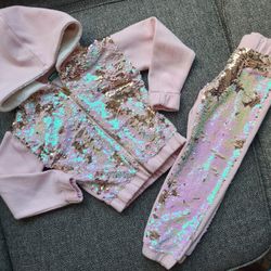 5t Toddler Girls Sequence Jogger Outfit.  $10