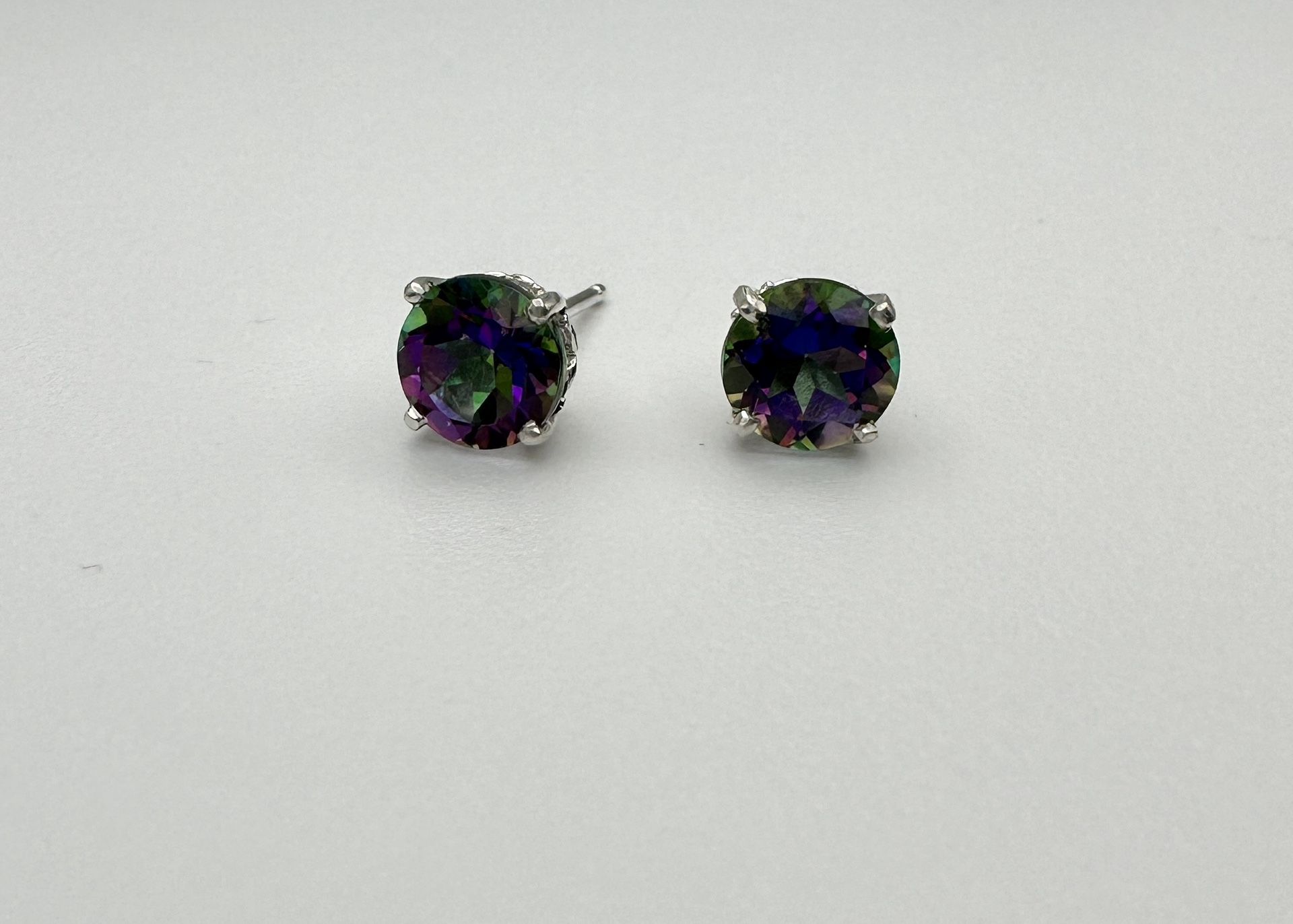 New Sterling Silver Topaz Earrings