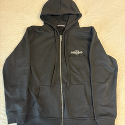Chrome Hearts Black Rhinestone Hoodie - Size L