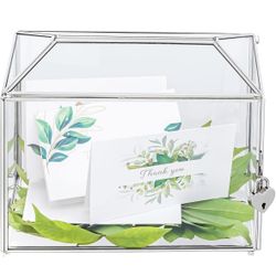 Silver Glass Gift Card Box