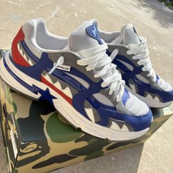 A Bathing Ape Shark Sta #2 Blue Grey Red 