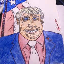 Cartoon Caricature Of President Donald Trump
