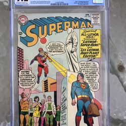 Superman #168 (1964) CGC 9.2 — O/w to White Pages; JFK Memorial by Mort Weisinger 