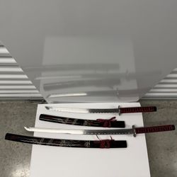 Pair of Decorative Japanese-Style Swords with Scabbards
