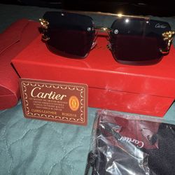 Black And Gold Cartier Glasses 