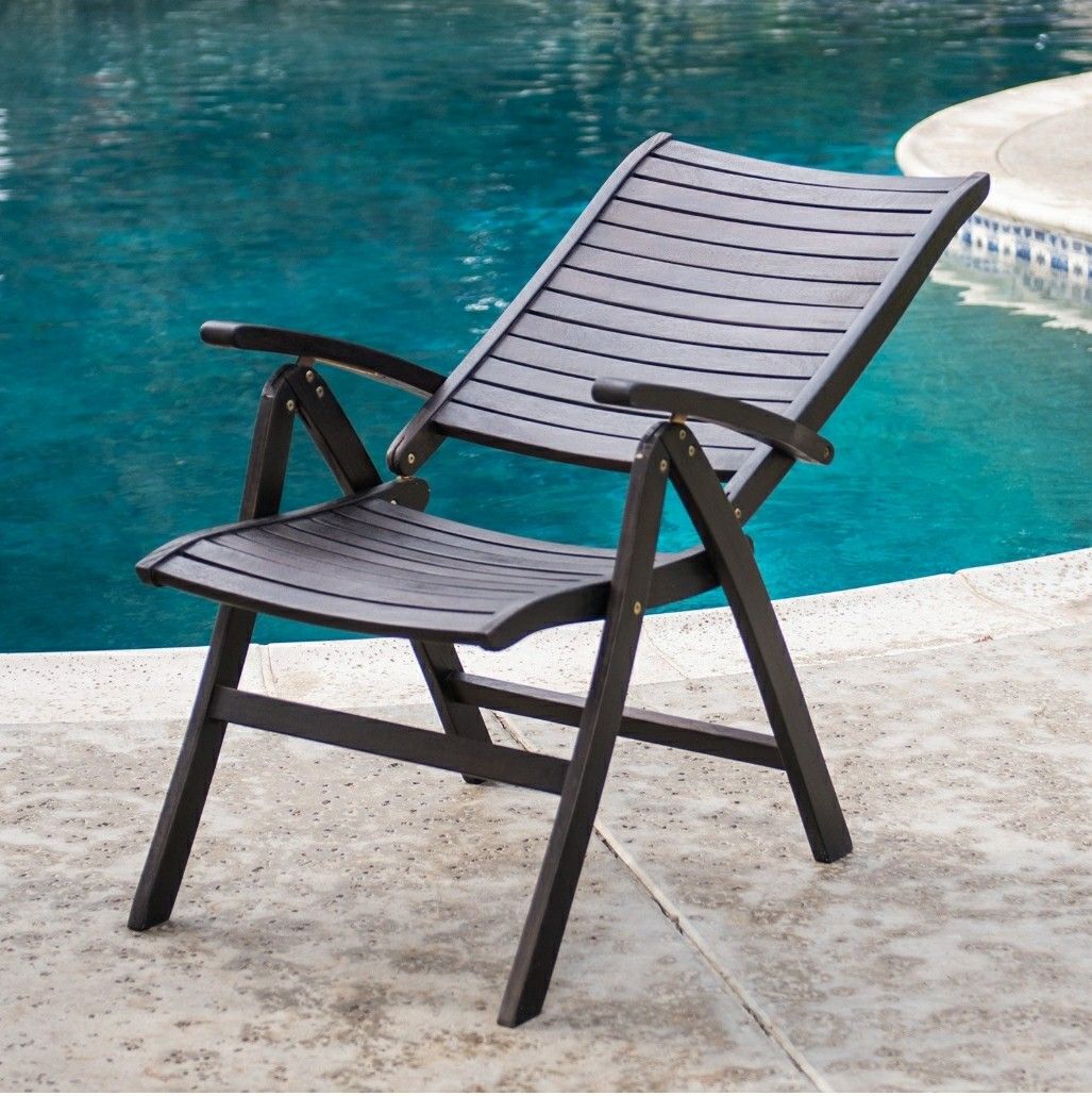 Coral Coast Colter Bay Outdoor Armless Folding Dining Chair - Set of 2