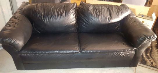 Black leather couch 50 0b0
