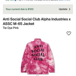 Anti Social Social Club X Alpha jacket 