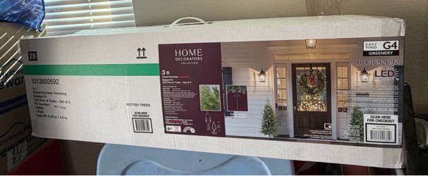 Home Decorators Collection 3ft Pre-Lit Christmas Trees Set of 2