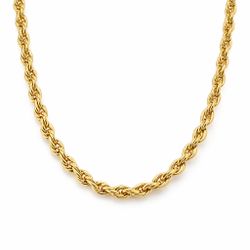 Hip Hop Gold Colored Rope Chain
