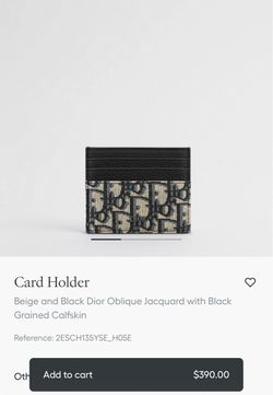 Dior Oblique Jacquard Card Holder