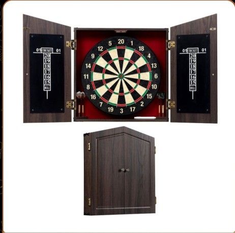 Dart Board Cabinet Set