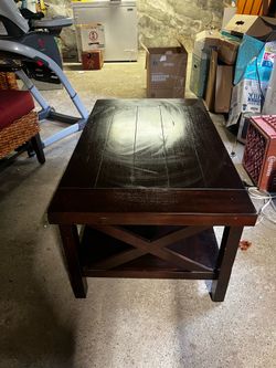 Sturdy wooden coffee table