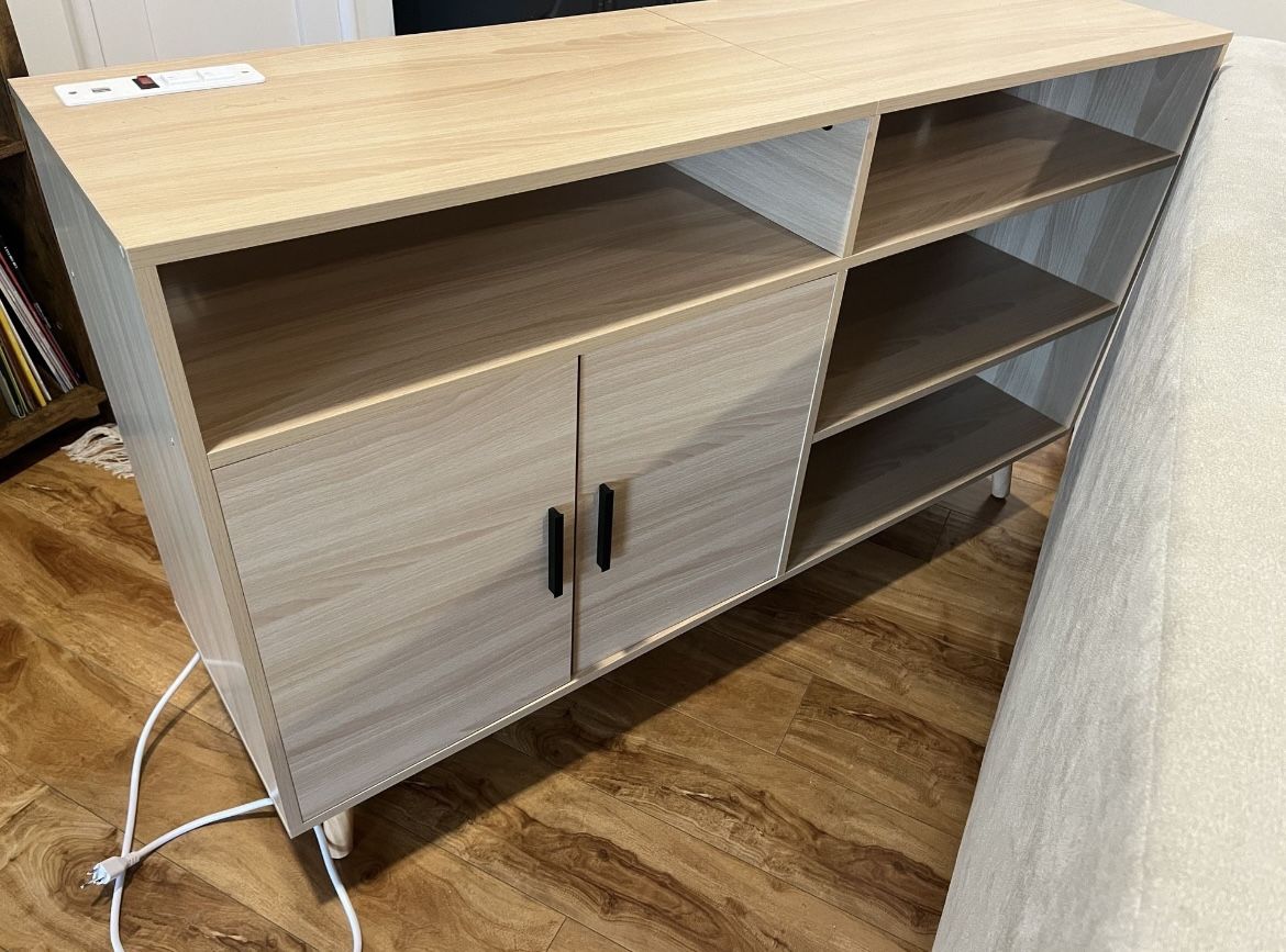 Cabinet Sideboard Credenza Media Vinyl Record Storage