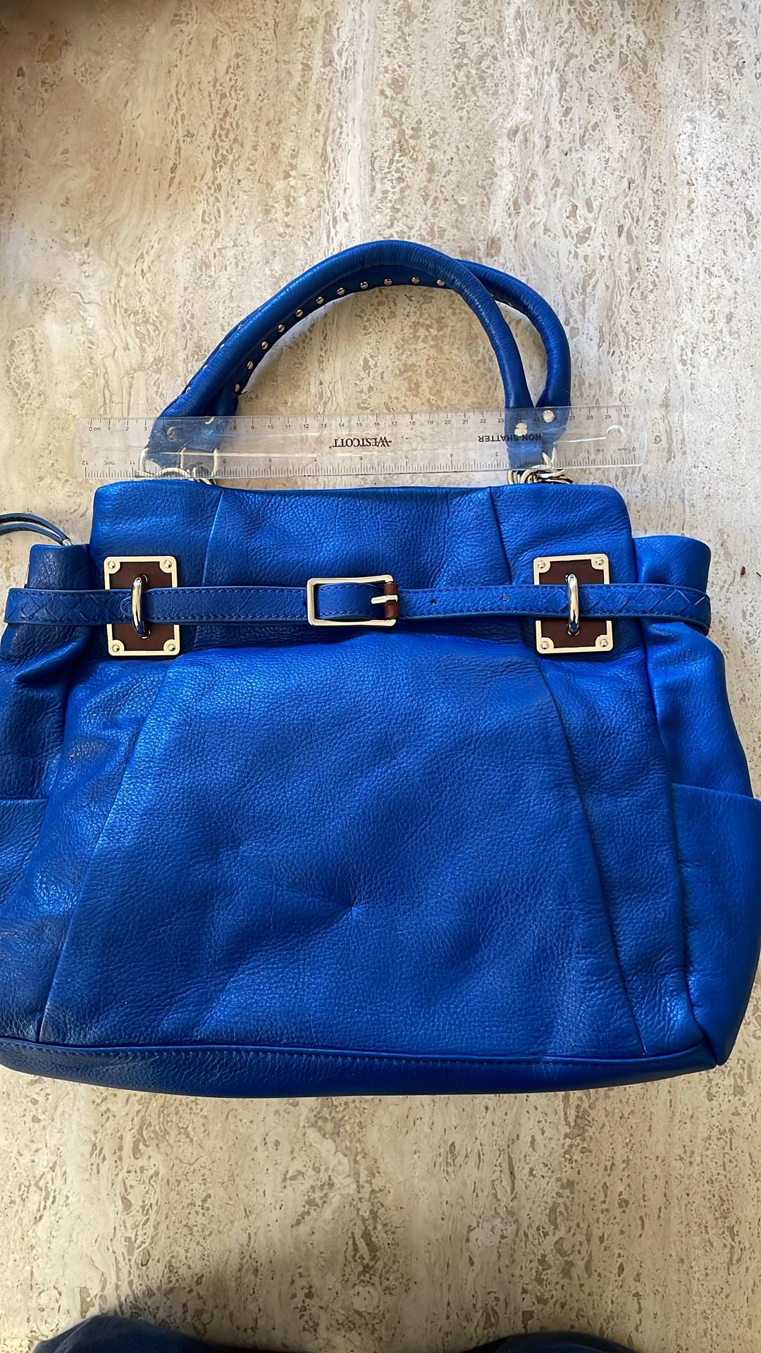 Genuine Leather Royal Blue Bag 