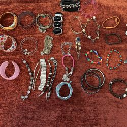 Over 35 Assorted Style Bracelets 