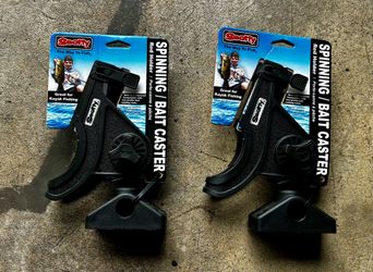 2- Scotty 0280-BK Baitcaster / Spinning Rod Holder Black NEW