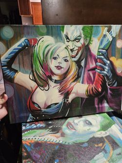 Joker & Harley Quinn Painting 