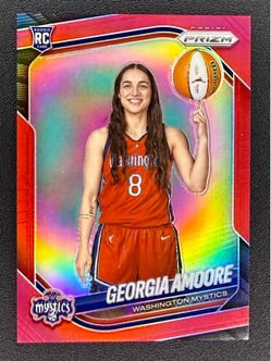 GEORGIA AMOORE 2025 PANINI PRIZM WNBA ROOKIE RC VARIATION RED /299 COLOR MATCH