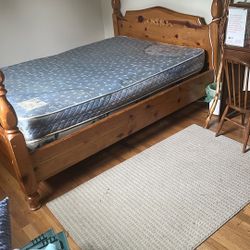 Vintage Full-Size Bed With Or Without Mattresses- 