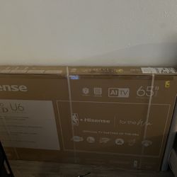 Must Sell Today: Brand New In Box 65 Inch Hisense AI TV ULED U6 Series