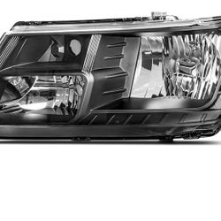  2009-2018 Dodge Journey Halogen Headlight Headlamp  Black Housing Clear Lens LEFT Driver side