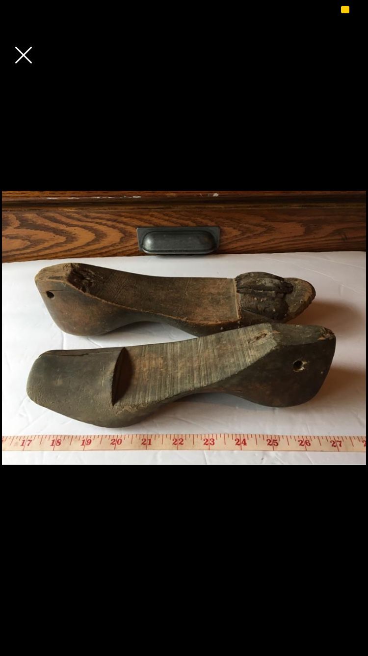 Antique cobblers shoe molds wooden