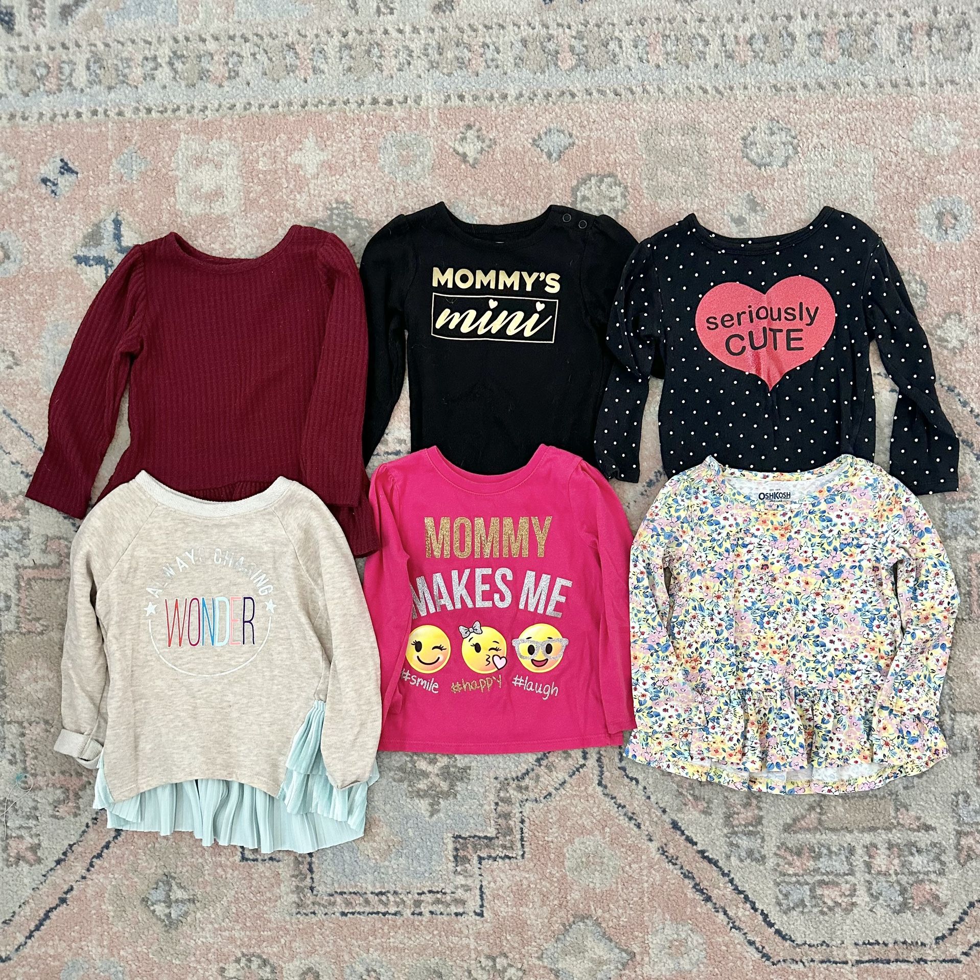 2T Girls Long Sleeve Shirts