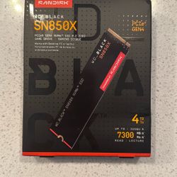 WD_BLACK 4TB SSD NVMe M.2 brand New