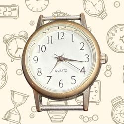 Vintage 1980s Japan Movement Quartz Watch Head, 1”, FOR PARTS AS IS