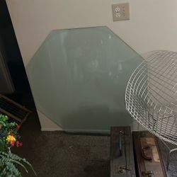 Large Thick Octagon Glass Top For Table 