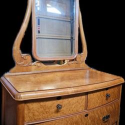 Antique Dresser And Mirror