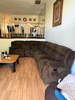 Very Large, Brown Sofa Couch