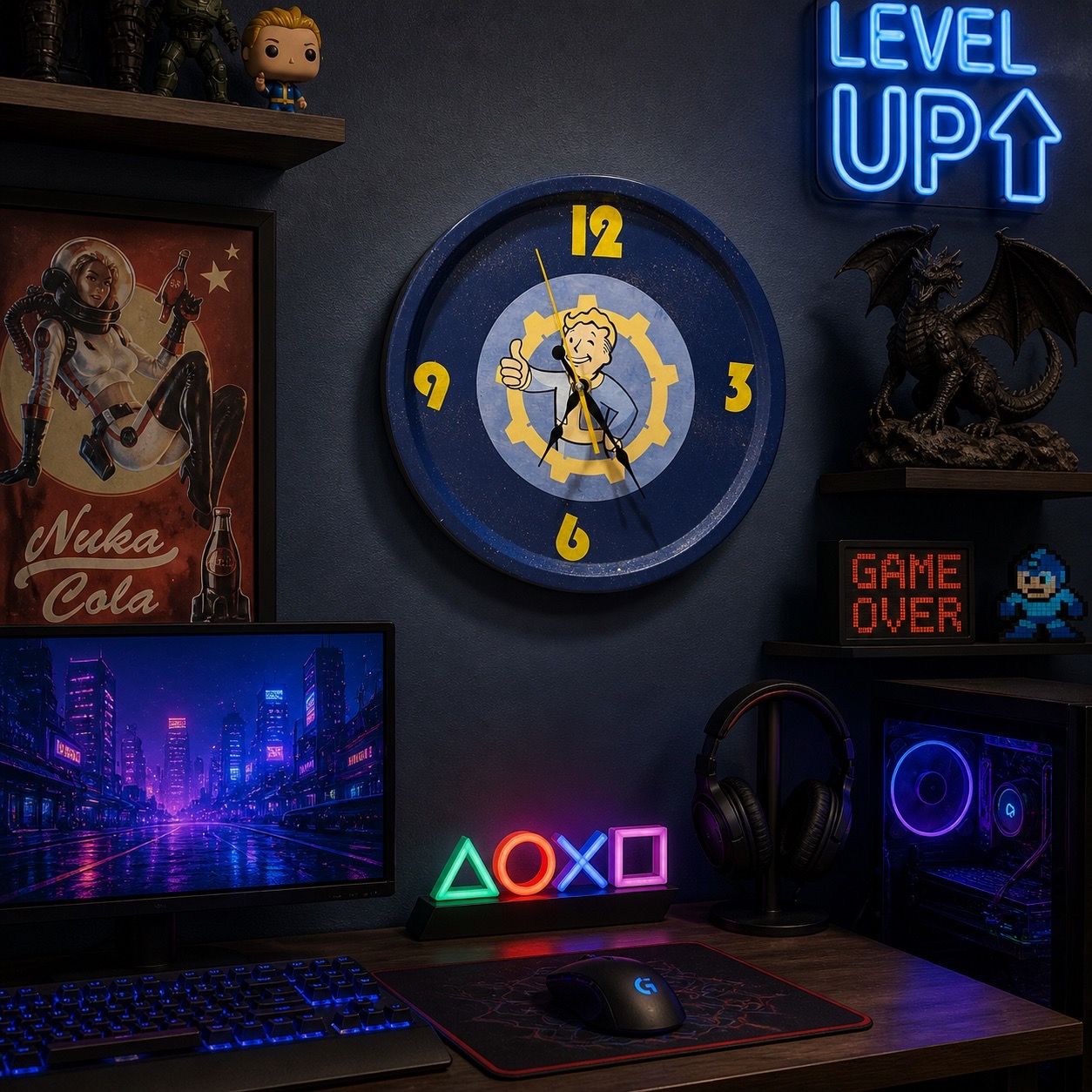 Custom made fallout clock