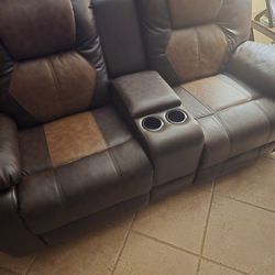Leather Loveseat