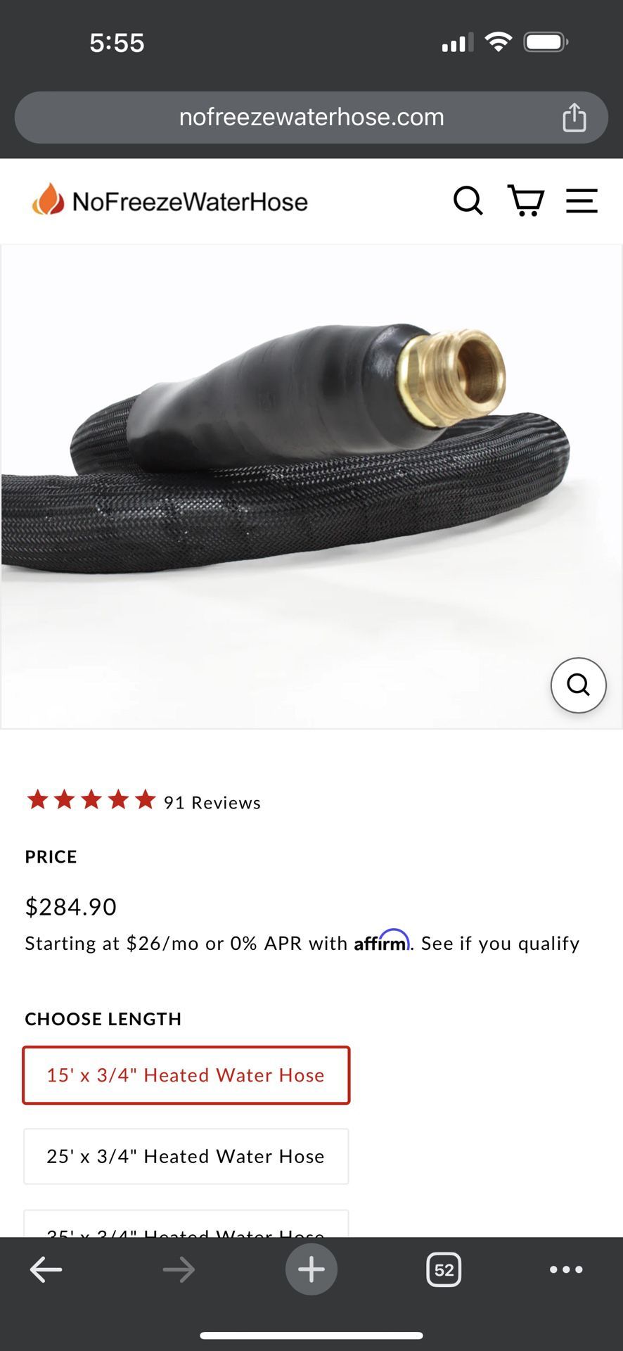 NoFreezeWaterHose