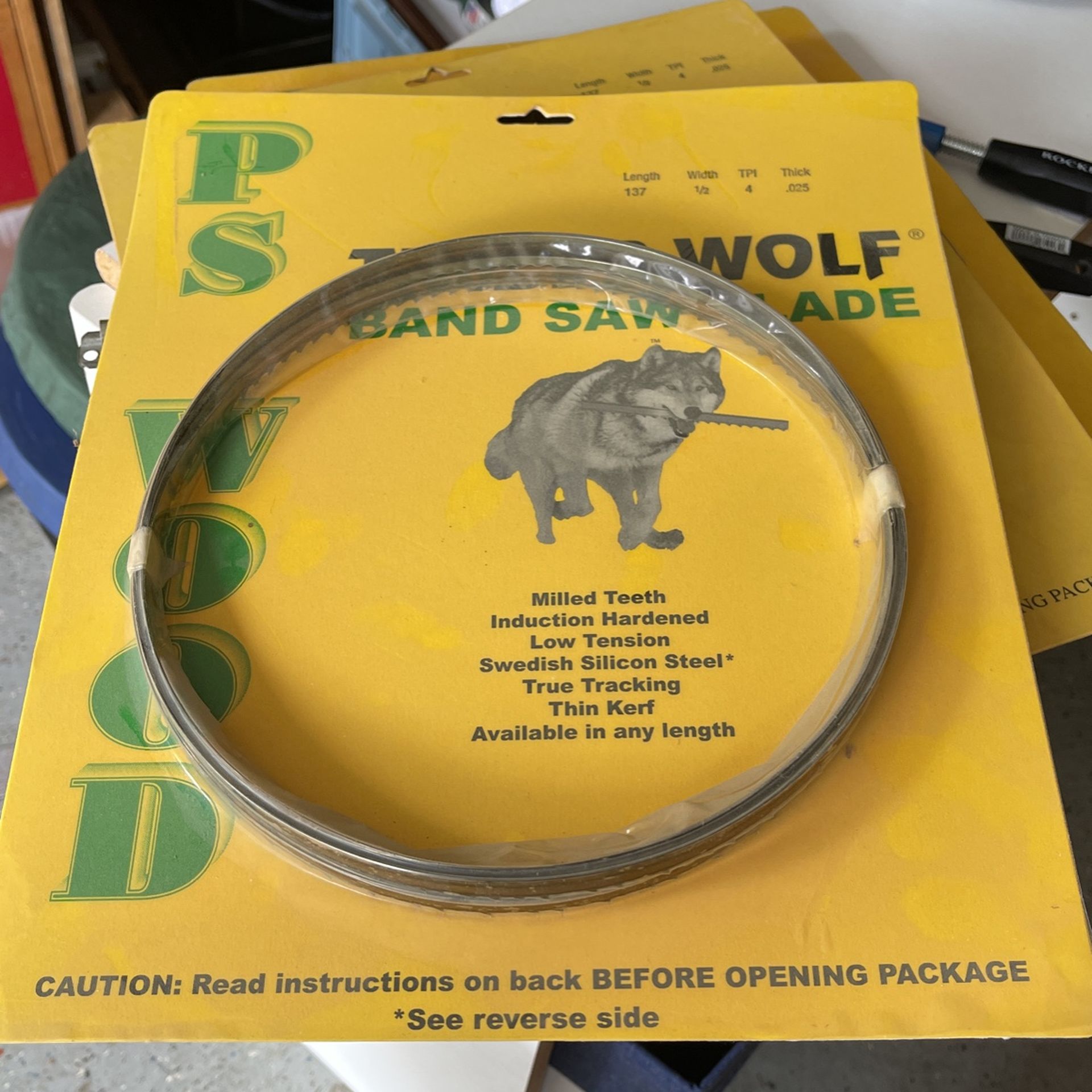 Timber wolf Bandsaw blade 137” Set Of 3