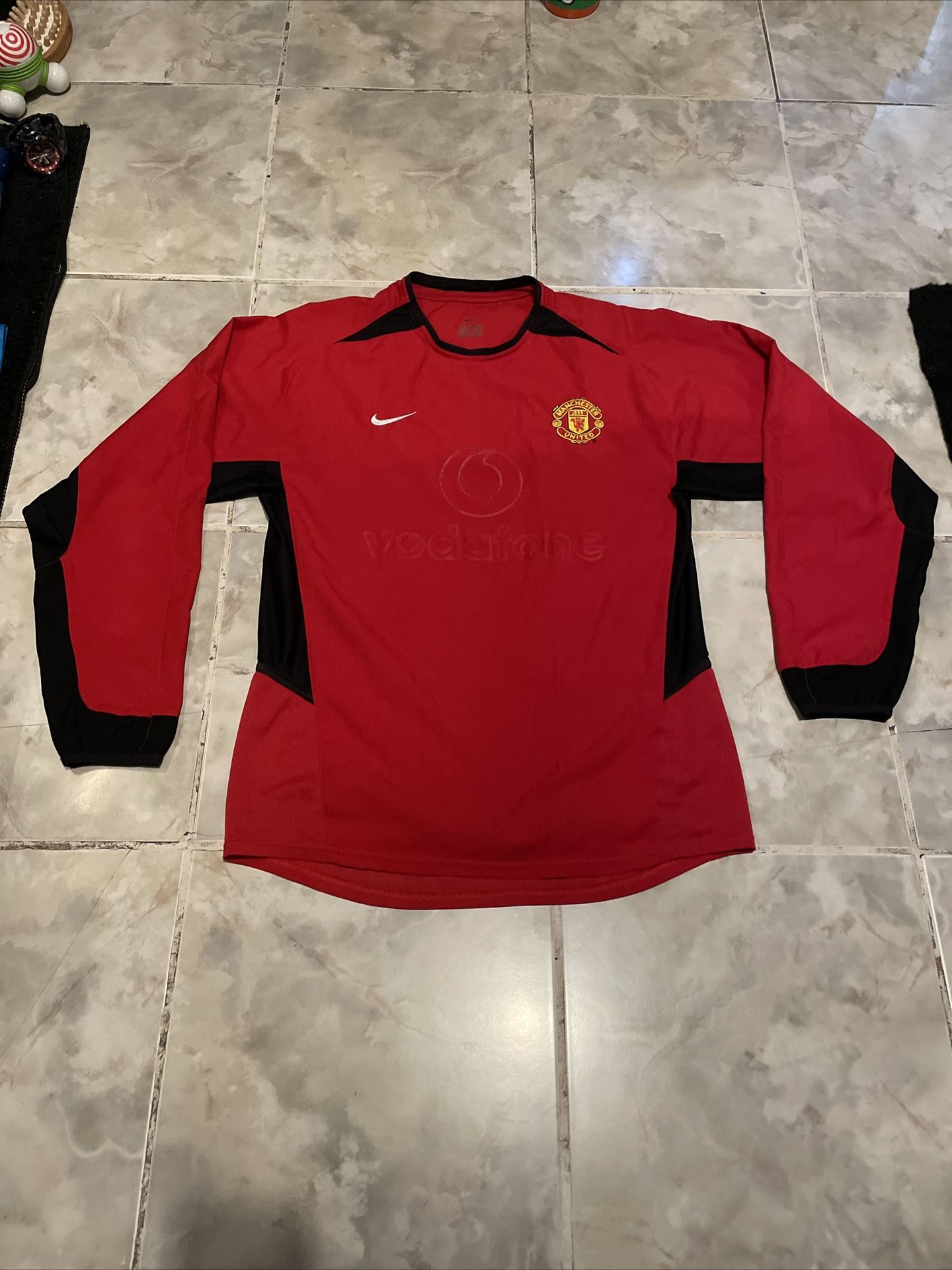 MANCHESTER UNITED 2002 2004 HOME SHIRT JERSEY LONG SLEEVE NIKE 184948 SZ L
